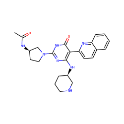 CC(=O)N[C@@H]1CCN(c2nc(N[C@@H]3CCCNC3)c(-c3ccc4ccccc4n3)c(=O)[nH]2)C1 ZINC000220799843