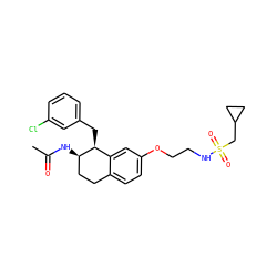 CC(=O)N[C@@H]1CCc2ccc(OCCNS(=O)(=O)CC3CC3)cc2[C@@H]1Cc1cccc(Cl)c1 ZINC000199684585