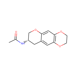 CC(=O)N[C@@H]1COc2cc3c(cc2C1)OCCO3 ZINC000013781835