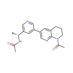 CC(=O)N[C@H](C)c1cncc(-c2cnc3c(c2)CCCN3C(C)=O)c1 ZINC001772605408