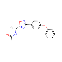 CC(=O)N[C@H](C)c1nc(-c2ccc(Oc3ccccc3)cc2)no1 ZINC001247532158