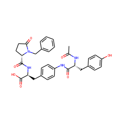 CC(=O)N[C@H](Cc1ccc(O)cc1)C(=O)Nc1ccc(C[C@H](NC(=O)[C@@H]2CCC(=O)N2Cc2ccccc2)C(=O)O)cc1 ZINC000027849919