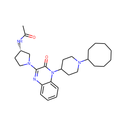 CC(=O)N[C@H]1CCN(c2nc3ccccc3n(C3CCN(C4CCCCCCC4)CC3)c2=O)C1 ZINC000114764097