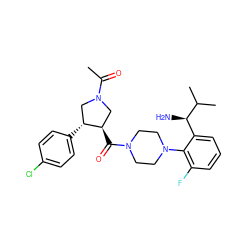 CC(=O)N1C[C@@H](C(=O)N2CCN(c3c(F)cccc3[C@@H](N)C(C)C)CC2)[C@H](c2ccc(Cl)cc2)C1 ZINC000028824100