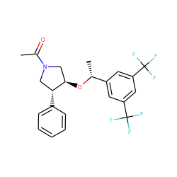 CC(=O)N1C[C@@H](O[C@H](C)c2cc(C(F)(F)F)cc(C(F)(F)F)c2)[C@H](c2ccccc2)C1 ZINC000028961404