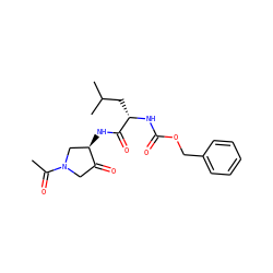 CC(=O)N1CC(=O)[C@H](NC(=O)[C@H](CC(C)C)NC(=O)OCc2ccccc2)C1 ZINC000013862032