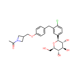 CC(=O)N1CC(COc2ccc(Cc3cc([C@@H]4O[C@H](CO)[C@@H](O)[C@H](O)[C@H]4O)ccc3Cl)cc2)C1 ZINC000201745841