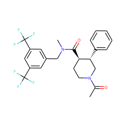 CC(=O)N1CC[C@@H](C(=O)N(C)Cc2cc(C(F)(F)F)cc(C(F)(F)F)c2)[C@H](c2ccccc2)C1 ZINC000059778372