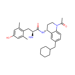 CC(=O)N1CC[C@@H](NC(=O)[C@@H](N)Cc2c(C)cc(O)cc2C)c2cc(CC3CCCCC3)ccc21 ZINC000473152727