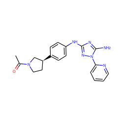 CC(=O)N1CC[C@H](c2ccc(Nc3nc(N)n(-c4ccccn4)n3)cc2)C1 ZINC000072127795