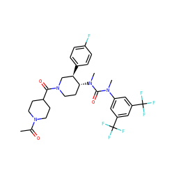 CC(=O)N1CCC(C(=O)N2CC[C@@H](N(C)C(=O)N(C)c3cc(C(F)(F)F)cc(C(F)(F)F)c3)[C@H](c3ccc(F)cc3)C2)CC1 ZINC000096177818