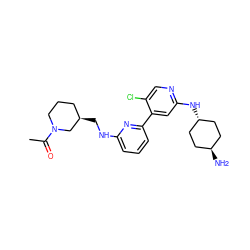 CC(=O)N1CCC[C@@H](CNc2cccc(-c3cc(N[C@H]4CC[C@H](N)CC4)ncc3Cl)n2)C1 ZINC000261109203