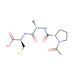 CC(=O)N1CCC[C@H]1C(=O)N[C@@H](C)C(=O)N[C@@H](CS)C(=O)O ZINC000045484043