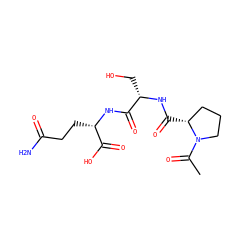 CC(=O)N1CCC[C@H]1C(=O)N[C@@H](CO)C(=O)N[C@@H](CCC(N)=O)C(=O)O ZINC000040410337