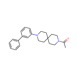 CC(=O)N1CCC2(CC1)CCN(c1cccc(-c3ccccc3)c1)CC2 ZINC000003956048