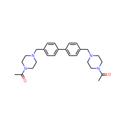 CC(=O)N1CCN(Cc2ccc(-c3ccc(CN4CCN(C(C)=O)CC4)cc3)cc2)CC1 ZINC000040567877