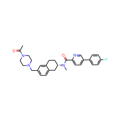 CC(=O)N1CCN(Cc2ccc3c(c2)CC[C@H](N(C)C(=O)c2ccc(-c4ccc(F)cc4)cn2)C3)CC1 ZINC000038149885