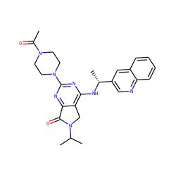 CC(=O)N1CCN(c2nc(N[C@H](C)c3cnc4ccccc4c3)c3c(n2)C(=O)N(C(C)C)C3)CC1 ZINC000095581393