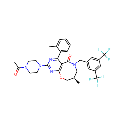 CC(=O)N1CCN(c2nc3c(c(-c4ccccc4C)n2)C(=O)N(Cc2cc(C(F)(F)F)cc(C(F)(F)F)c2)C[C@@H](C)CO3)CC1 ZINC000028649427