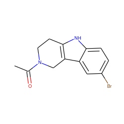 CC(=O)N1CCc2[nH]c3ccc(Br)cc3c2C1 ZINC000025548934