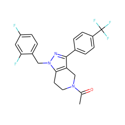 CC(=O)N1CCc2c(c(-c3ccc(C(F)(F)F)cc3)nn2Cc2ccc(F)cc2F)C1 ZINC000204895424