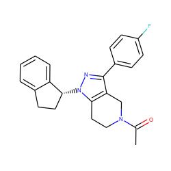 CC(=O)N1CCc2c(c(-c3ccc(F)cc3)nn2[C@@H]2CCc3ccccc32)C1 ZINC000206905490