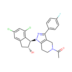 CC(=O)N1CCc2c(c(-c3ccc(F)cc3)nn2[C@@H]2c3c(Cl)cc(Cl)cc3C[C@H]2O)C1 ZINC000206917353