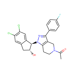 CC(=O)N1CCc2c(c(-c3ccc(F)cc3)nn2[C@@H]2c3cc(Cl)c(Cl)cc3C[C@H]2O)C1 ZINC000206911220