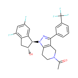 CC(=O)N1CCc2c(c(-c3cccc(C(F)(F)F)c3)nn2[C@@H]2c3cc(F)cc(F)c3C[C@H]2O)C1 ZINC000206908429