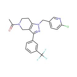 CC(=O)N1CCc2c(c(-c3cccc(C(F)(F)F)c3)nn2Cc2ccc(Cl)nc2)C1 ZINC000204891791