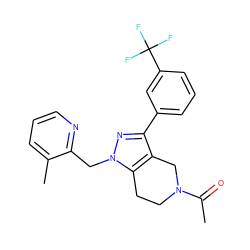 CC(=O)N1CCc2c(c(-c3cccc(C(F)(F)F)c3)nn2Cc2ncccc2C)C1 ZINC000204896627