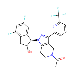 CC(=O)N1CCc2c(c(-c3cccc(C(F)(F)F)n3)nn2[C@@H]2c3cc(F)cc(F)c3C[C@H]2O)C1 ZINC000206891502