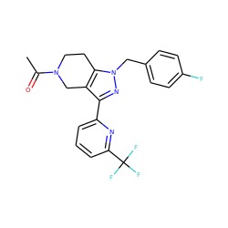 CC(=O)N1CCc2c(c(-c3cccc(C(F)(F)F)n3)nn2Cc2ccc(F)cc2)C1 ZINC000204896673