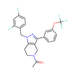 CC(=O)N1CCc2c(c(-c3cccc(OC(F)(F)F)c3)nn2Cc2ccc(F)cc2F)C1 ZINC000204890840