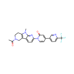 CC(=O)N1CCc2c(c3ccc(-n4ccc(-c5ccc(C(F)(F)F)nc5)cc4=O)nc3n2C)C1 ZINC000168733280