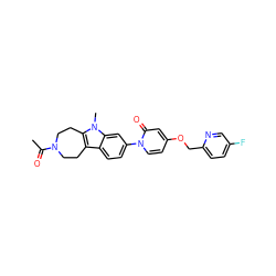 CC(=O)N1CCc2c(n(C)c3cc(-n4ccc(OCc5ccc(F)cn5)cc4=O)ccc23)CC1 ZINC000115014886