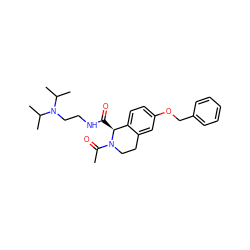 CC(=O)N1CCc2cc(OCc3ccccc3)ccc2[C@@H]1C(=O)NCCN(C(C)C)C(C)C ZINC000028341805