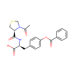 CC(=O)N1CSC[C@@H]1C(=O)N[C@@H](Cc1ccc(OC(=O)c2ccccc2)cc1)C(=O)O ZINC000028105033