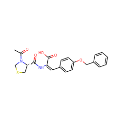 CC(=O)N1CSC[C@H]1C(=O)N/C(=C/c1ccc(OCc2ccccc2)cc1)C(=O)O ZINC000013488051