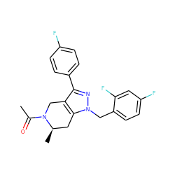 CC(=O)N1Cc2c(-c3ccc(F)cc3)nn(Cc3ccc(F)cc3F)c2C[C@H]1C ZINC000204907853