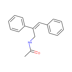 CC(=O)NC/C(=C\c1ccccc1)c1ccccc1 ZINC000035075350