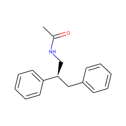 CC(=O)NC[C@@H](Cc1ccccc1)c1ccccc1 ZINC000035075346
