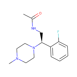 CC(=O)NC[C@@H](c1ccccc1F)N1CCN(C)CC1 ZINC000028528713