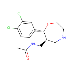 CC(=O)NC[C@@H]1CNCCO[C@H]1c1ccc(Cl)c(Cl)c1 ZINC000115734802