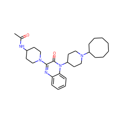 CC(=O)NC1CCN(c2nc3ccccc3n(C3CCN(C4CCCCCCC4)CC3)c2=O)CC1 ZINC000114764938