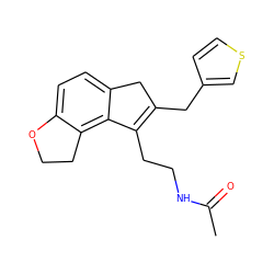 CC(=O)NCCC1=C(Cc2ccsc2)Cc2ccc3c(c21)CCO3 ZINC000071319404