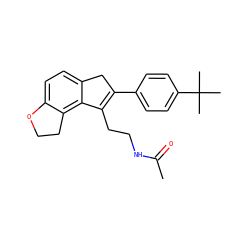 CC(=O)NCCC1=C(c2ccc(C(C)(C)C)cc2)Cc2ccc3c(c21)CCO3 ZINC000071319418