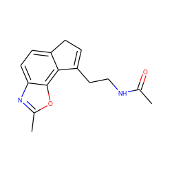 CC(=O)NCCC1=CCc2ccc3nc(C)oc3c21 ZINC000096174390