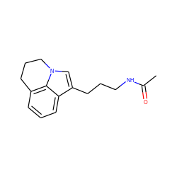 CC(=O)NCCCc1cn2c3c(cccc13)CCC2 ZINC000028712587