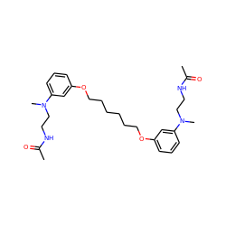 CC(=O)NCCN(C)c1cccc(OCCCCCCOc2cccc(N(C)CCNC(C)=O)c2)c1 ZINC000072112660